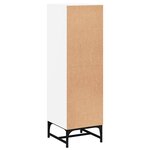 vidaXL Buffet avec portes en verre blanc 35x37x120 cm