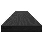 vidaXL Étagères de bibliothèque - Pack de 4 en chêne noir  60x10x1 5 cm - Fabriquées en bois d'ingénierie