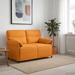 vidaXL Canapé 100  polyester  cadre en métal  MDF  Contreplaqué