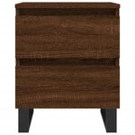 vidaXL Table de chevet chêne marron 40x35x50 cm bois d’ingénierie