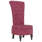 vidaXL Chaise à dossier haut rouge bordeaux conception de bouton