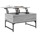 vidaXL Table basse sonoma gris 70x50x40 cm bois d'ingénierie et métal