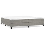 vidaXL Cadre de lit sans matelas gris clair 200x200 cm velours
