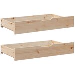 vidaXL Lit de jour avec tiroirs sans matelas 80x200 cm bois massif
