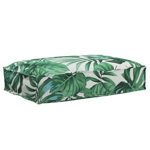 vidaXL Coussin pour assise de palette Motif de feuille 60 x 40 x 8 cm