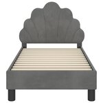 vidaXL Cadre de lit pour tout-petit avec tête de lit Gris foncé