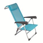 Bo-Camp Chaise de plage Bleu 1204784