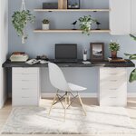vidaXL Dessus de table marron foncé bois chêne massif traité