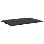 vidaXL Coussin de banc de jardin noir 150x(50+50)x7 cm tissu oxford
