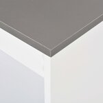 vidaXL Table de bar avec étagère Blanc 110x50x103 cm