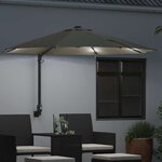 vidaXL Parasol de jardin Beige et Noir 248 x 248 x 148 cm
