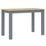 vidaXL Table à manger Panama gris 112x60x75 cm bois massif de pin