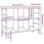 vidaXL Buffet sonoma gris 102x32x73 5 cm bois d'ingénierie