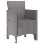 vidaXL Chaise de jardin 2 Pièces Gris clair 53 x 49 x 85 cm PP
