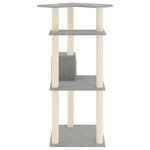 vidaXL Arbre à chat avec griffoirs en sisal gris clair 123 cm
