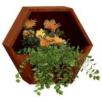 vidaXL Jardinières murales 2 Pièces Rouillé Acier corten 30x10x25 cm