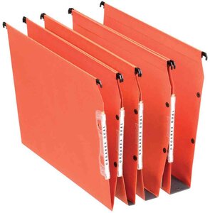 Boîte de 25 dossiers suspendus en kraft Orange pour armoire Dual fond 15mm ESSELTE