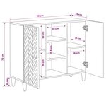 vidaXL Armoires de rangement avec stockage Marron 90 x 33 5 x 75 cm