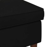 vidaXL Pouf Noir 55 x 35 x 41 cm Velours