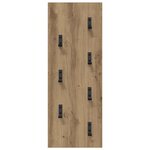 vidaXL Porte-manteau mural chêne artisanal 30 x 1.5 x 80 cm