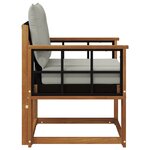 vidaXL Canapé d’extérieur Bois d'Acacia Massif Gris Naturel et Clair