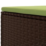 vidaXL Salon de jardin 4 Pièces avec coussins Marron Résine tressée