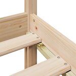 vidaXL Lit bibliothèque sans matelas 135x190 cm bois de pin massif
