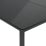 vidaXL Ensemble à manger de jardin coussins 7Pièces Noir Résine tressée