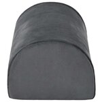 vidaXL Coussin de repose-pieds Uni Gris 42 x 18 x 13 cm