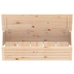 vidaXL Boîte de rangement 109x36 5x33 cm Bois massif de pin