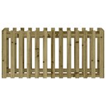 vidaXL Lit surélevé de jardin design de clôture bois de pin imprégné