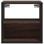 vidaXL Tables de chevet murales 2 Pièces chêne marron 40x31x39 5 cm