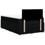 vidaXL Sommier à lattes de lit avec matelas Noir 120x200 cm Tissu