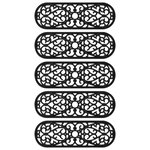 vidaXL Marches d'escalier 5 Pièces 25x75 cm caoutchouc