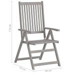 Vidaxl chaises inclinables de jardin 6 pièces avec coussins bois d'acacia