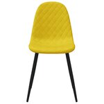 vidaXL Chaises à manger lot de 6 Jaune moutarde Velours