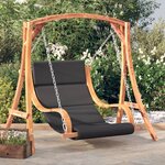 vidaXL Chaise balançoire avec coussin bois d'épicéa avec finition teck