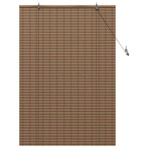 vidaXL Store de Fenêtre Géométrique Marron 120 x 160 cm Bambou