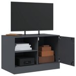 vidaXL Meubles TV 2 Pièces anthracite 67x39x44 cm acier