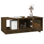 vidaXL Table basse chêne fumé 102x50x36 cm bois d'ingénierie
