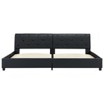 vidaXL Cadre de lit Noir Similicuir 180 x 200 cm