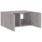 vidaXL Meuble TV mural avec lumières LED sonoma gris 60x35x31 cm