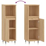 vidaXL Armoire salle de bain chêne sonoma 30x30x100 cm