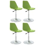 vidaXL Chaises à manger pivotantes lot de 4 vert PP