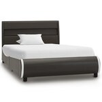vidaXL Cadre de lit avec LED Anthracite Similicuir 100x200 cm