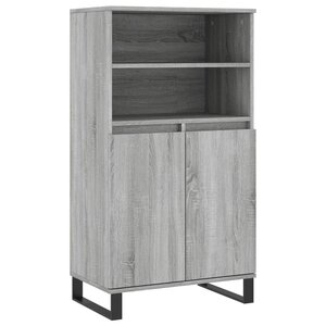 vidaXL Buffet haut Sonoma gris 60x36x110 cm Bois d'ingénierie