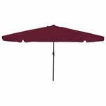 vidaXL Parasol de jardin Rouge et Noir 395 x 395 x 245 cm