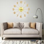 Vidaxl horloge murale métal 50 cm doré