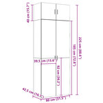 vidaXL Armoire de rangement blanc 80x42 5x225 cm bois d'ingénierie