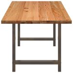 vidaXL Table à manger marron clair bois de chêne massif rectangulaire